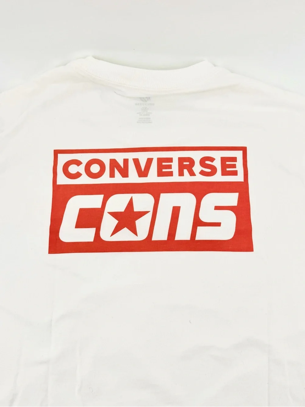 Converse CONS White Long Sleeve Logo Tee Men M Streetwear Skate Minimalist